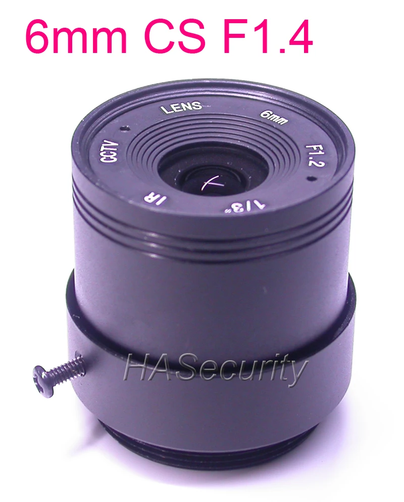 6 мм объектив с креплением CS 1/3 &quotF1.4 для камеры видеонаблюдения датчика