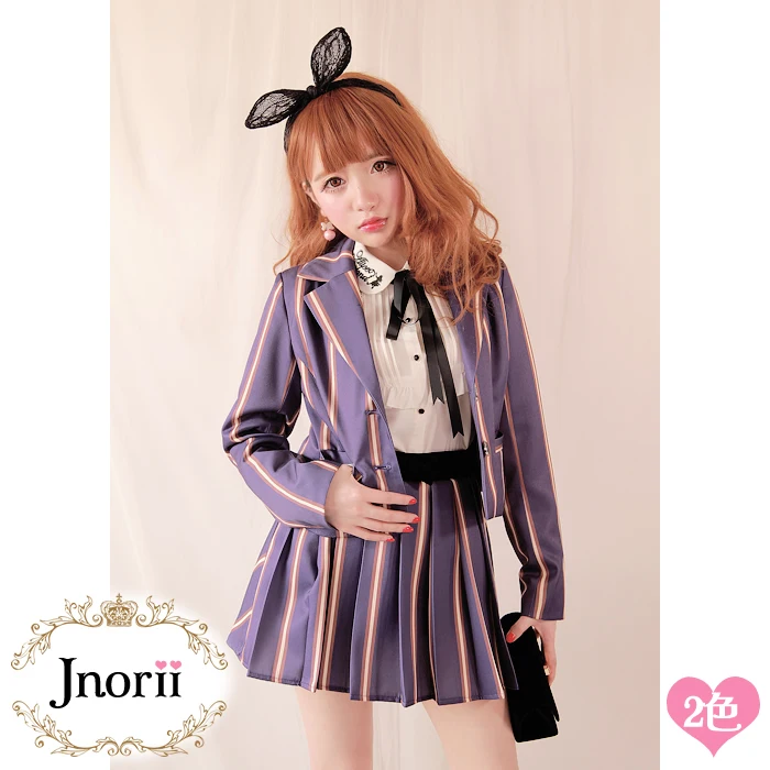 Женский блейзер с вертикальными полосками Bobon21 винтажный в стиле принцессы