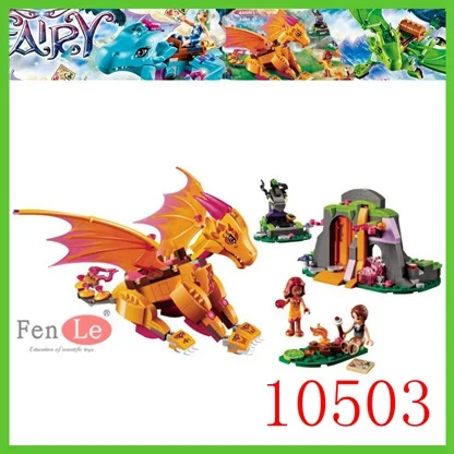 10503 No Box Bela Elves 10549 Dragon Sanctuary строительные блоки DIY Развивающие игрушки совместимы с 41178 друзьями - Цвет: 10503 No Box