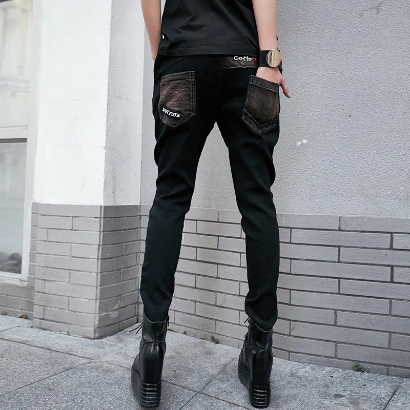 

Women Trendy PENCIL Pants Embroidery Design Elastic Waist Vintage Casual Punk Trousers Gothic Streetwear Black Letter Print Cool