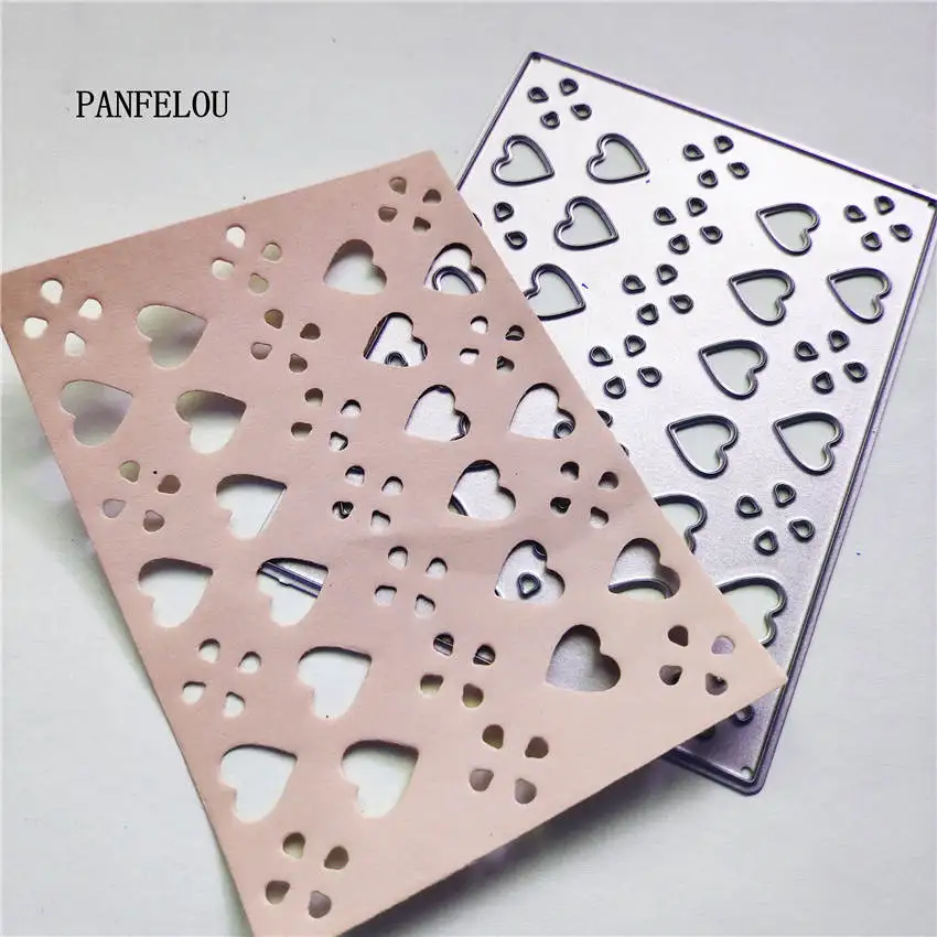 PANFELOU панели в форме сердца металла ремесло бумаги высечки Скрапбукинг/DIY