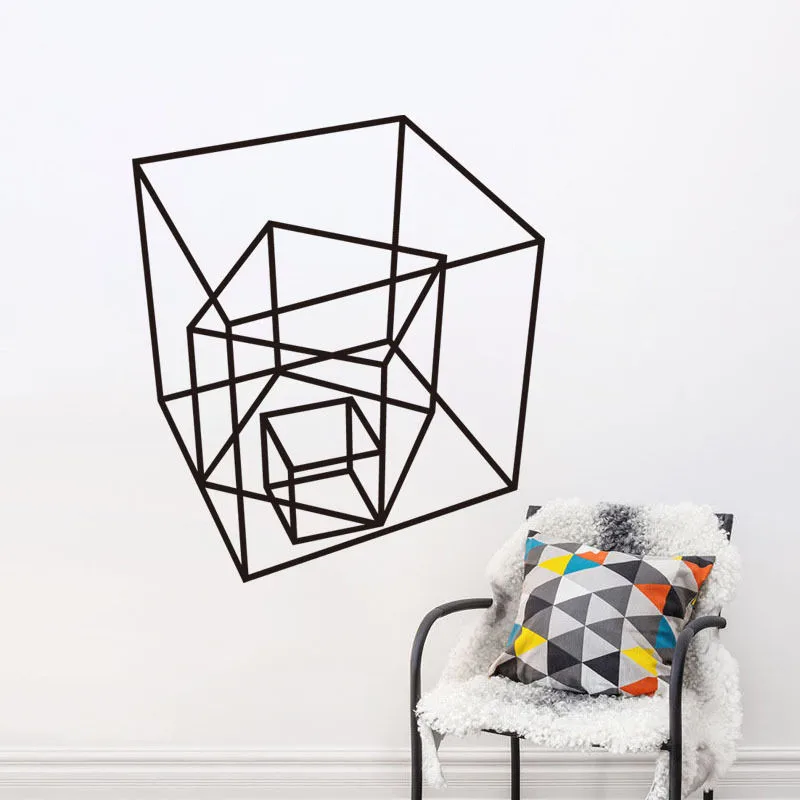 3D геометрические наклейки на стену с изображением медвежонка формы Наклейка