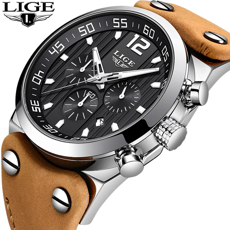 Reloj Hombre LIGE новые мужские часы военные армейские брендовые Роскошные Спортивные
