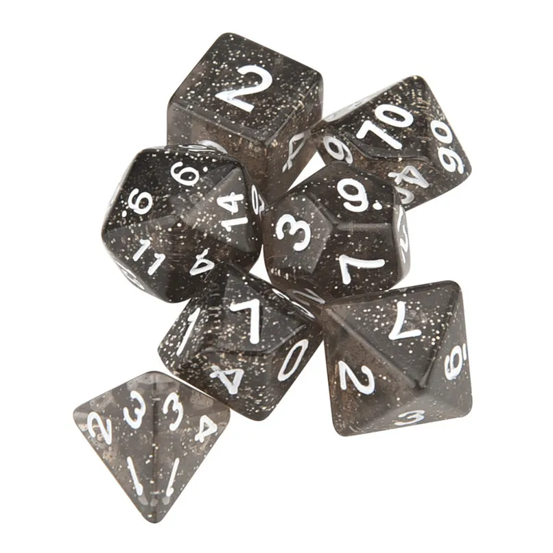 7 шт./компл. многогранные кости TRPG игра D4 D20 многосторонний с цифрами 2 5 см