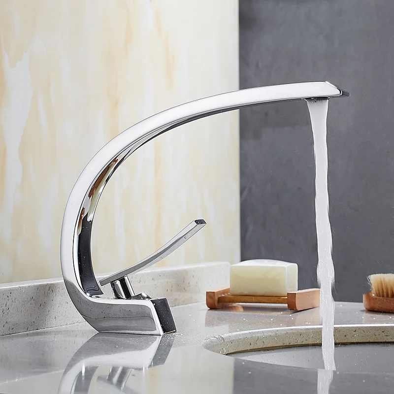 Tuqiu Black/white bath Basin Faucet Brass Chrome Faucet Brush Nickel Sink Mixer Tap Vanity Hot Cold Water Bathroom Faucets