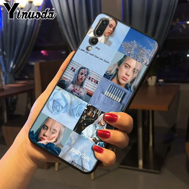 Yinuoda Billie Eilish мягкие Аксессуары для телефонов Чехол Huawei P20pro mate10lite p9 p10plus honor 8x 7A nova3i