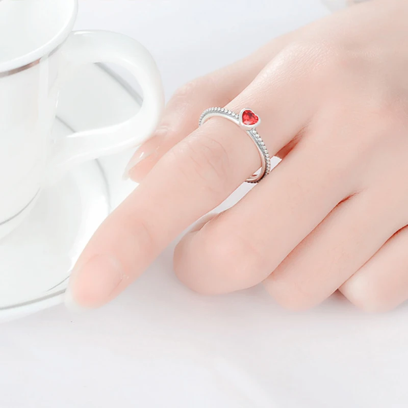 Женское серебряное кольцо CUTEECO фирменное с сердечком 3 цвета оригинальные