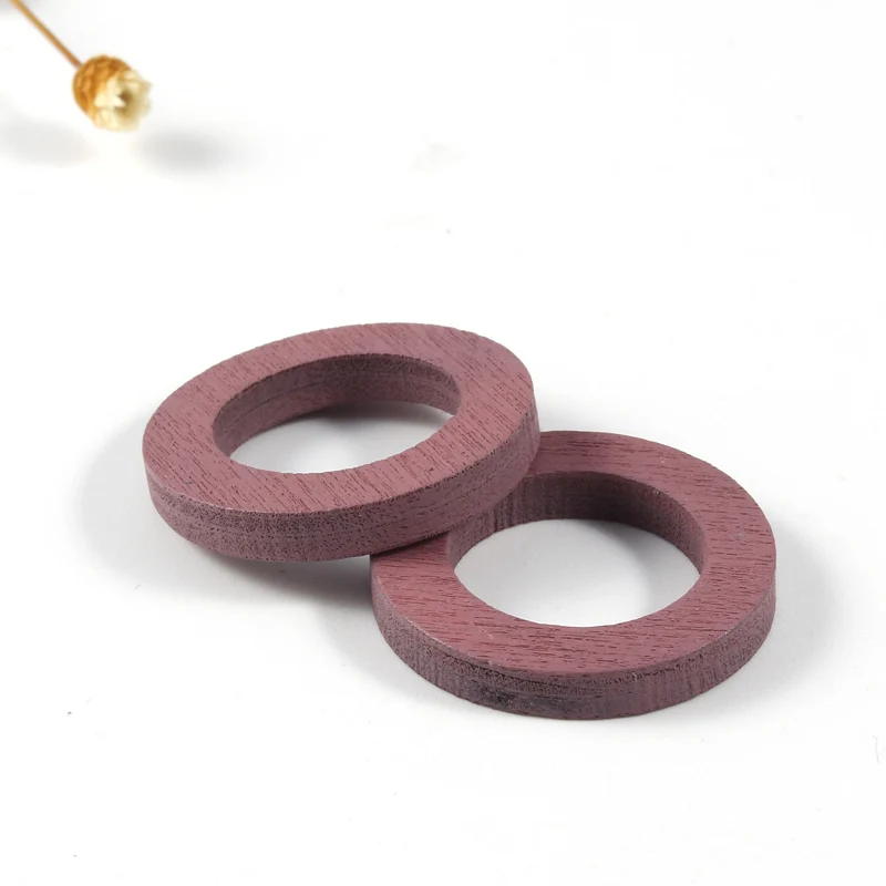 10 шт. геометрических круглых овальных деревянных шариков серьги-подвески для