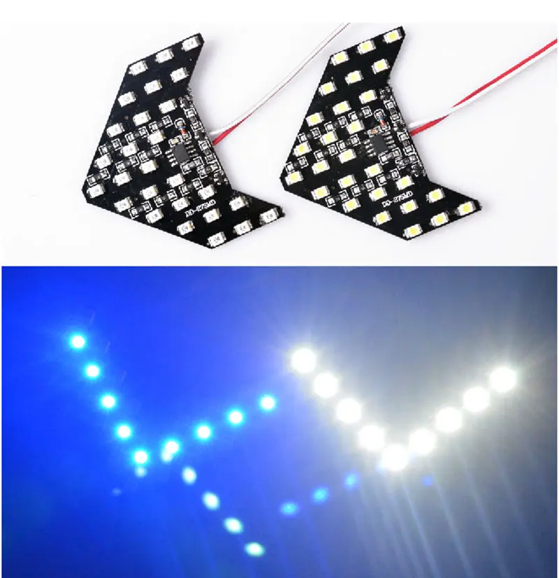 2 Pcs/lot 14 SMD LED Arrow Panel For Car Rear View Mirror Indicator Turn Signal Light Rearview mirror light | Автомобили и
