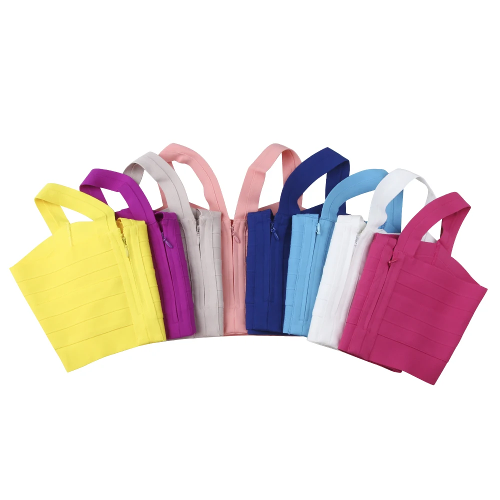 KLEEZY новые модные кроп топ короткие разноцветные откровенное Бандажное для