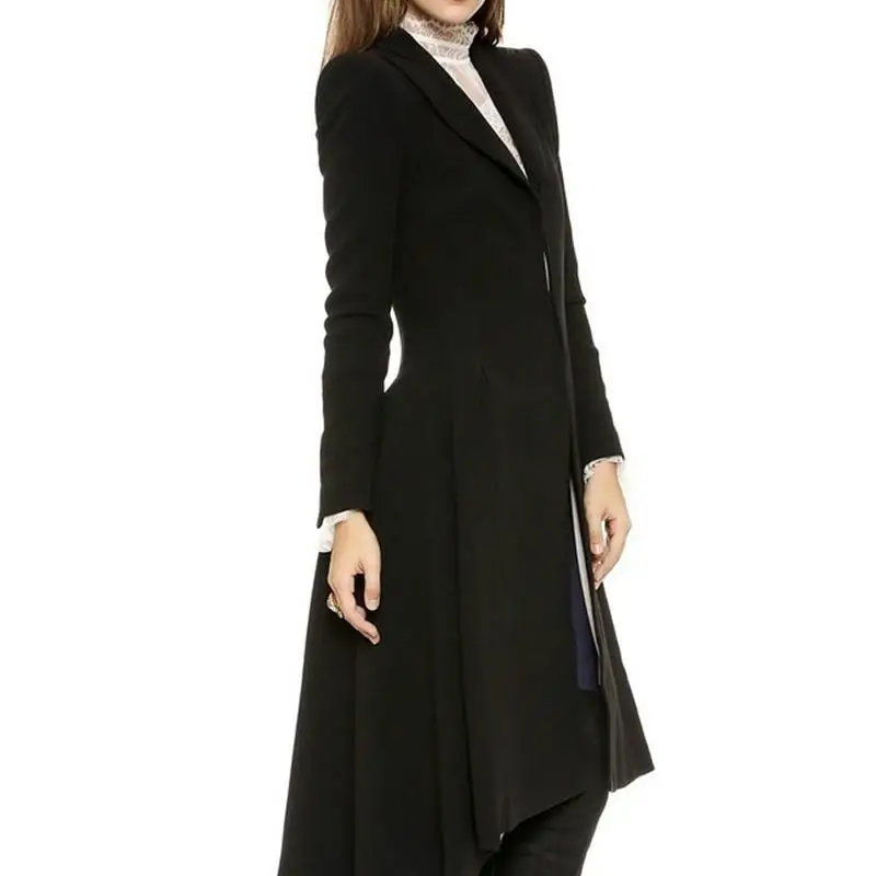 Yfashion, женское модное пальто с отворотом, костюм, куртка, запонки, складные, ласточкин хвост, тип, шерстяное пальто для зимы