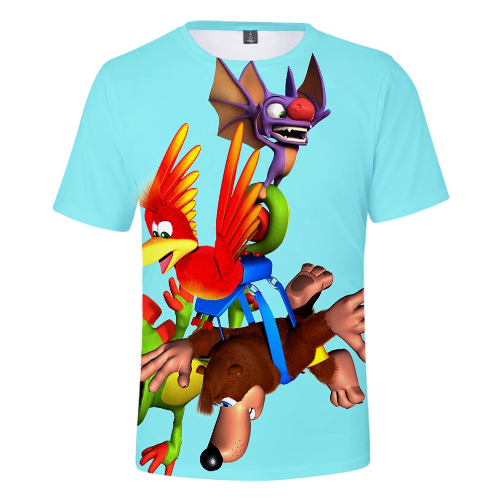 Мужская Уличная футболка с коротким рукавом в стиле Харадзюку Banjo Kazooie уличная