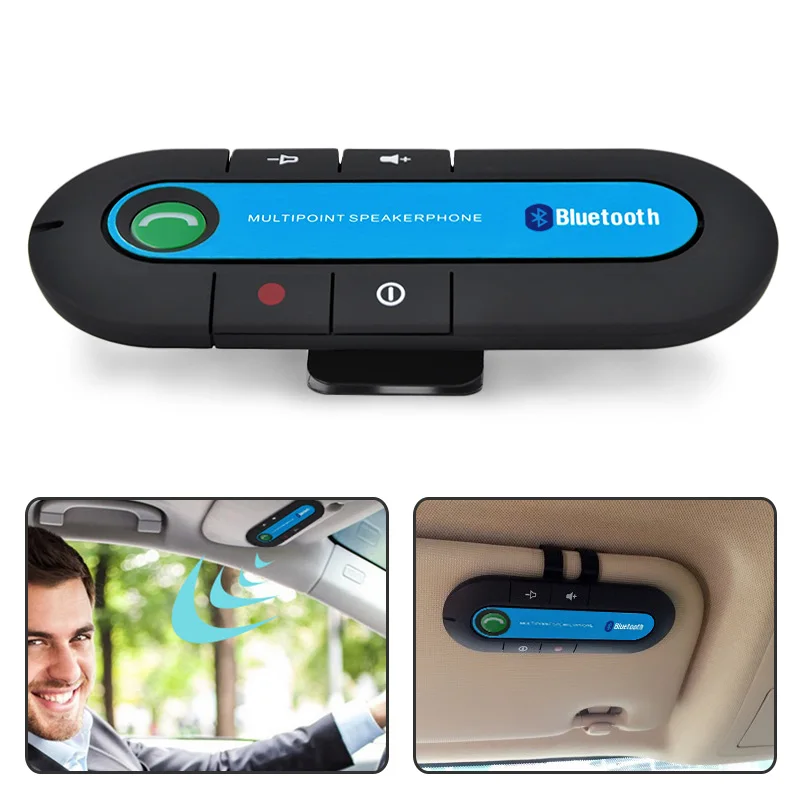 Динамик телефон Hands Free V4.1 EDR Солнцезащитный козырек Bluetooth 4,1 автомобильный комплект громкой связи приемник Музыка Aux динамик для телефонов смартфонов