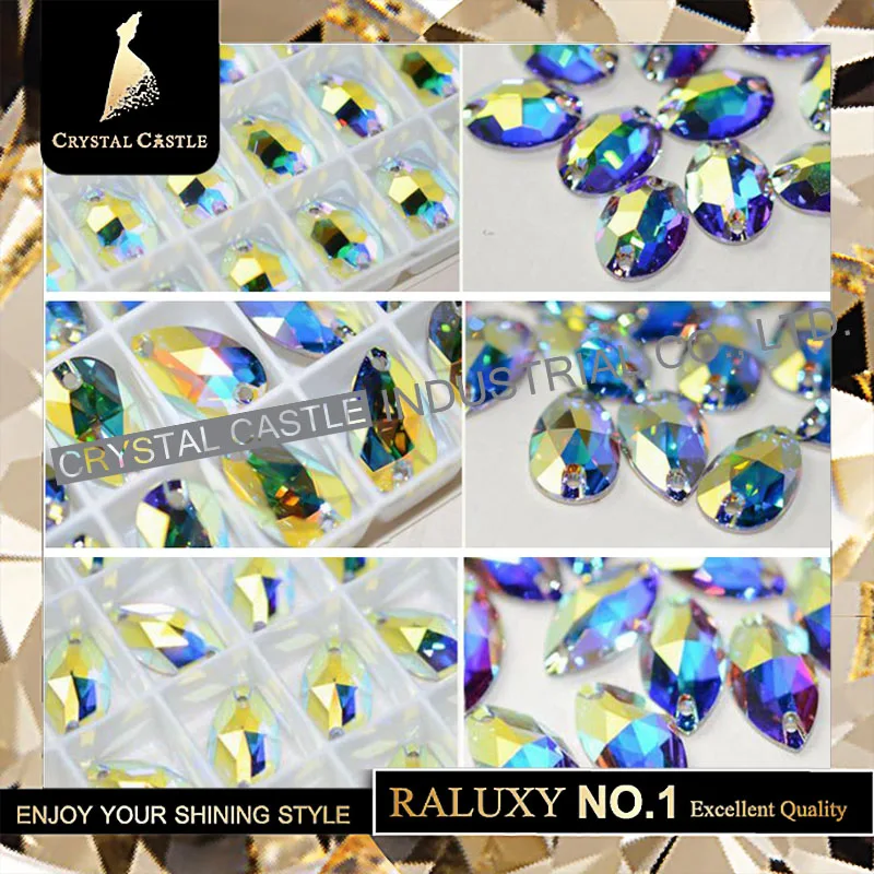Хрустальный стеклянный замок швейный камень AB хрустальные стразы Пришивные