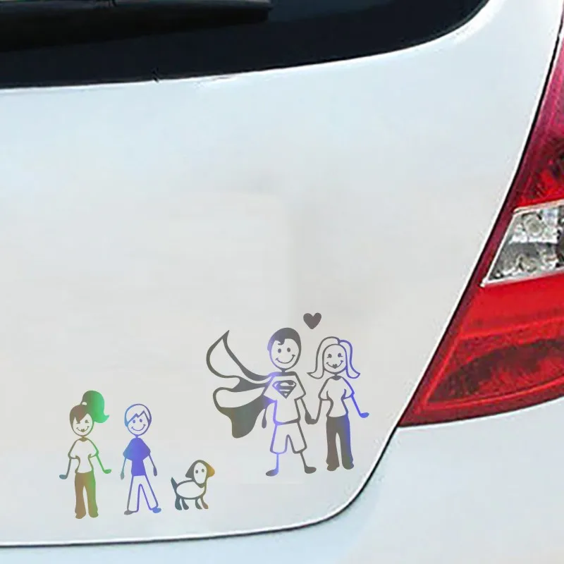 Автомобильная наклейка Happy family Авто 3D декоративные наклейки Светоотражающие