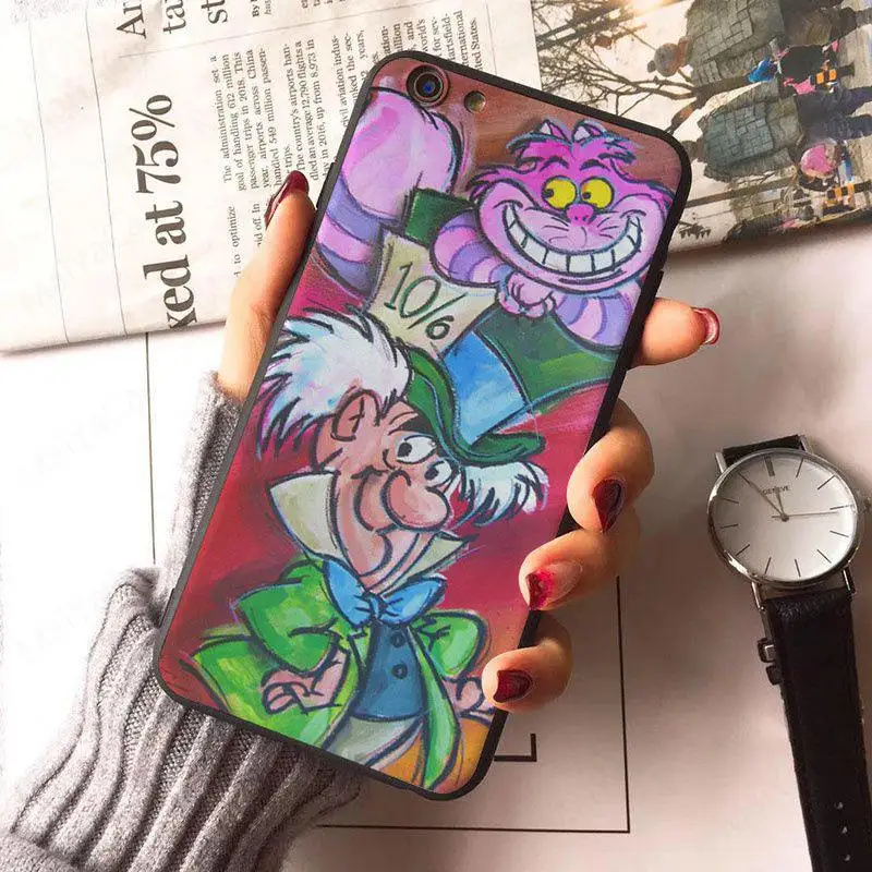 MaiYaCa Алиса в стране чудес Mad Hatter Джони Депп роскошные высокого класса аксессуары для телефонов iphone X 8 8 плюс черный чехол и - Цвет: 4