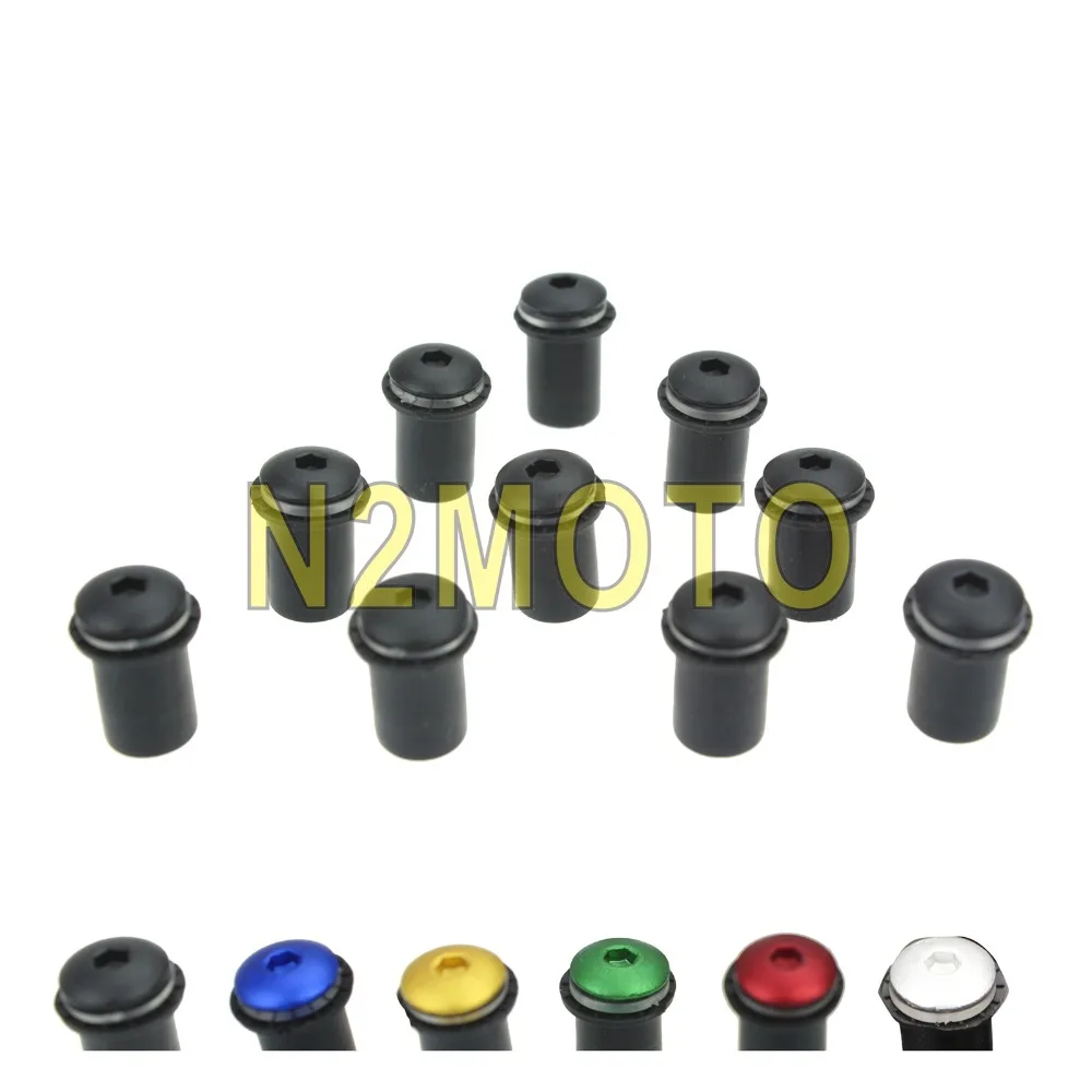 

10 шт., алюминиевые болты для крепления ветрового стекла для Honda, Suzuki, Kawasaki, Yamaha, Ducati
