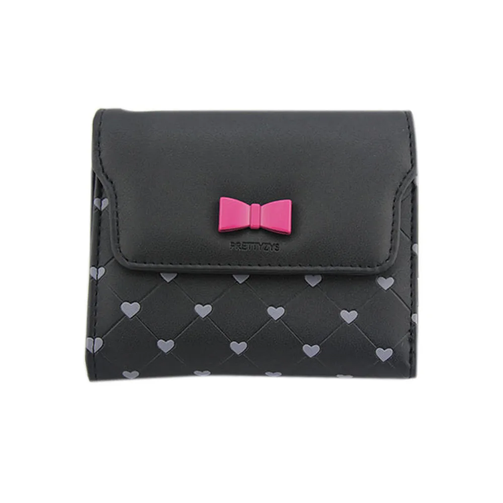 Xiniu/Новое поступление женский короткий кошелек с бантом и надписью Love из