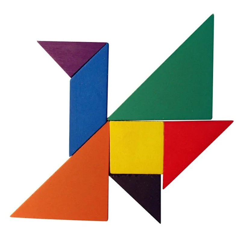 3D Деревянные Пазлы настольные Игрушки Tangram мозговые для детей тетрис игра