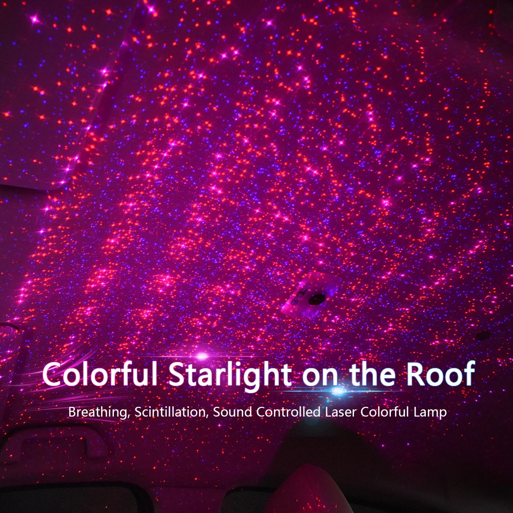 ZJRIGHT usb автомобильный динамический верхний потосветильник свет красочный