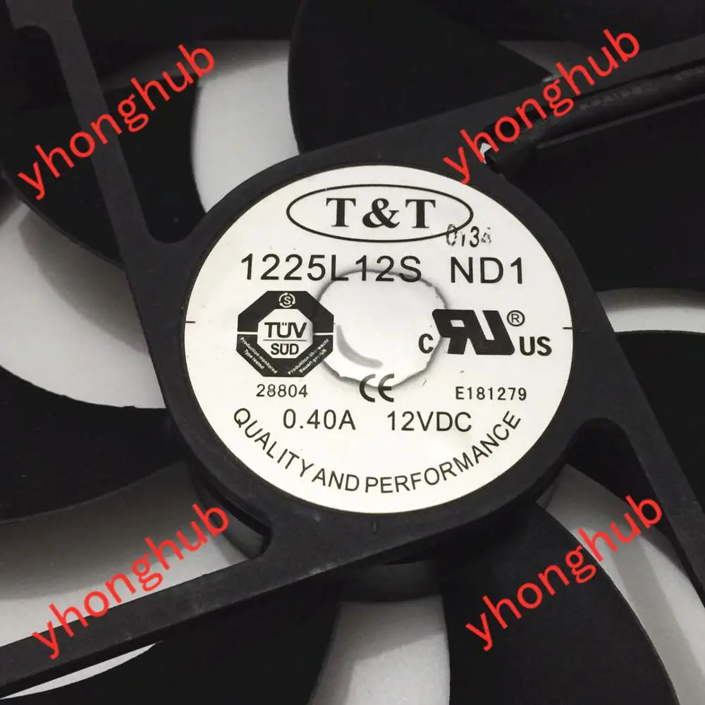 T & 1225L12S ND1 ND3 Сервер охлаждающий вентилятор DC 12V 0.40A 120x120x25 мм 2 провод|fan dc|cooling fanfan dc
