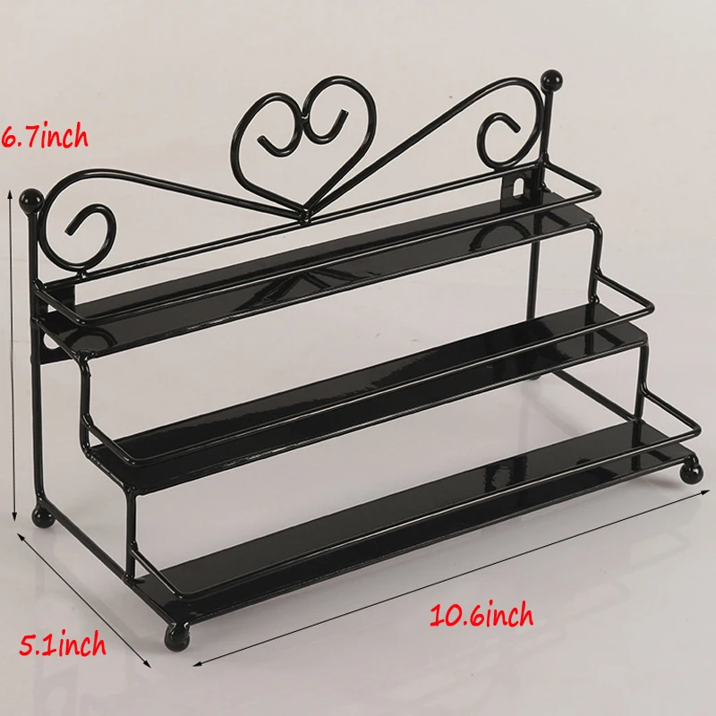 Металлический держатель для лака ногтей в форме сердца 4 цвета настенная стойка