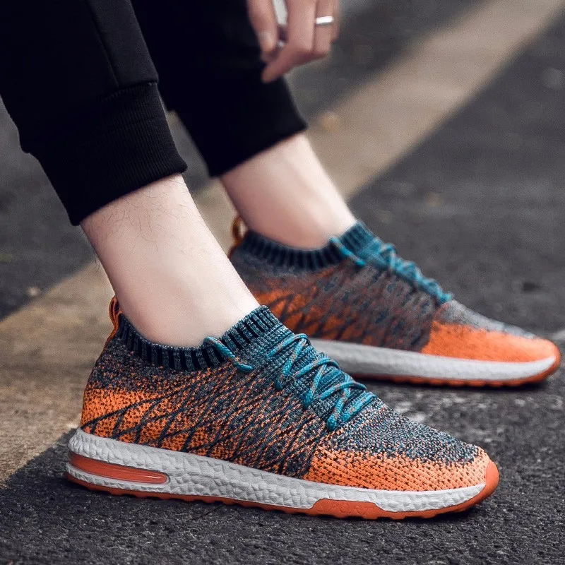 2019 повседневная мужская легкая обувь для бега с сеточкой спортивный из дышащей