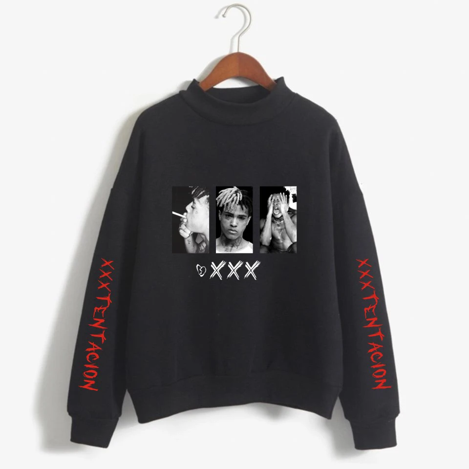 LUCKYFRIDAYF 2018 поп Рэппер XXX Tentacion водолазка с принтом толстовка капюшоном рэп