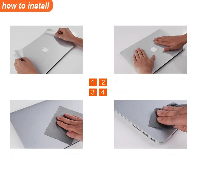 Полностью серебристый Внешний защитный чехол для нового Macbook Pro 13 15 Air 11 Retina 12