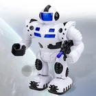 Электронная игрушка для детей, ходячий робот, двигающийся вручную, для мальчиков и девочек, с разноцветными огнями и классическими куклами