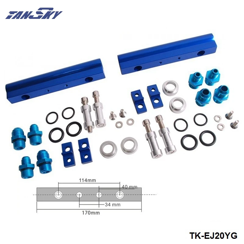 Для SUBARU WRX STI EJ20 EJ20T STI Топ подачи инжектор топливной рампы турбо комплект синий Алюминиевый заготовка HQ jdm TK-EJ20YG