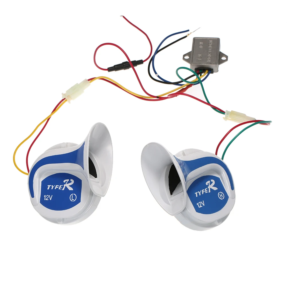 Универсальные отражатели 2 шт мощностью 12V для 120DB цифровой электрический громкий звуковой сигнал 20 звуков Автомобиль Грузовик Мотоцикл