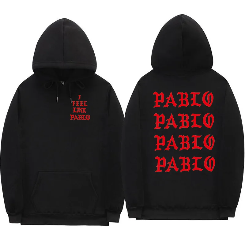 Black XMS110 Толстовки для женщин I Feel Like Pablo hoody Дамский пуловер Kanye West толстовка с капюшоном уличная Женская толстовка Пабло розовая толстовка - Цвет: Black XMS110