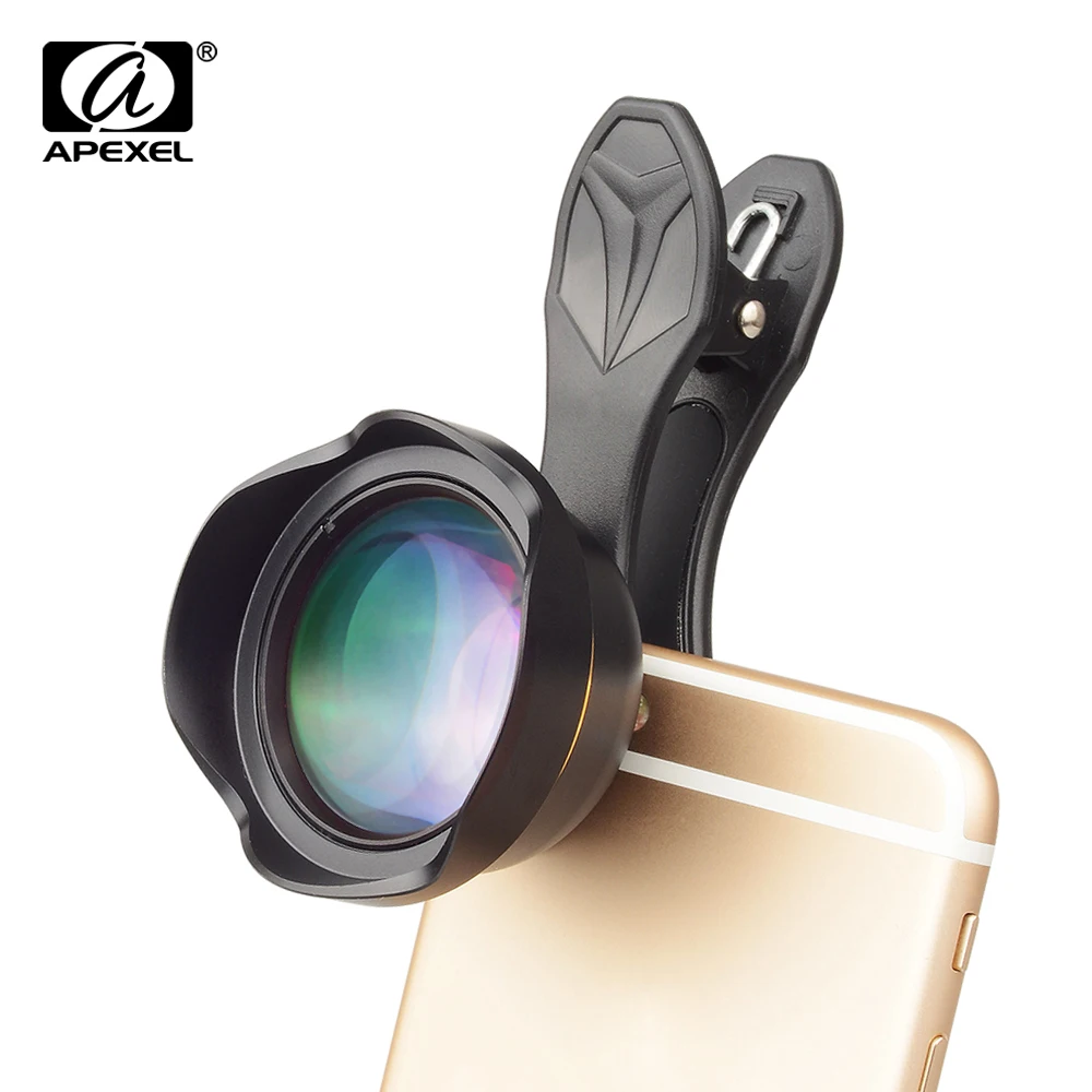 Универсальный зум объектив APEXEL для телефона 3x 65 мм iPhone 7 8 Plus Samsung|lens for iphone|phone lenszoom