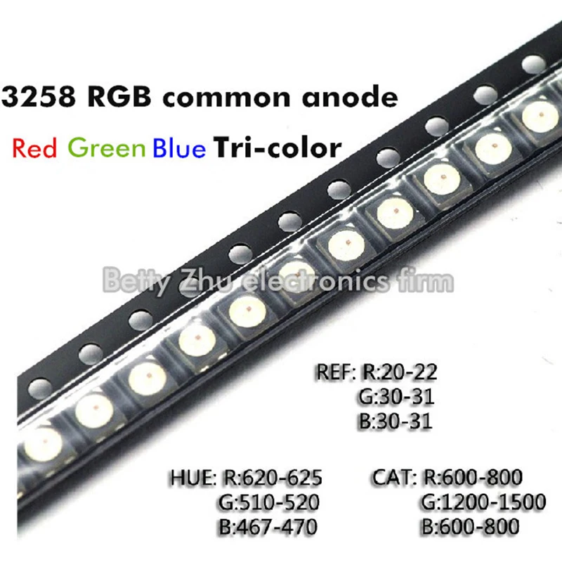10000 шт/катушка 1210 SMD 3528 RGB LED красный зеленый и синий светодиод светодиодные