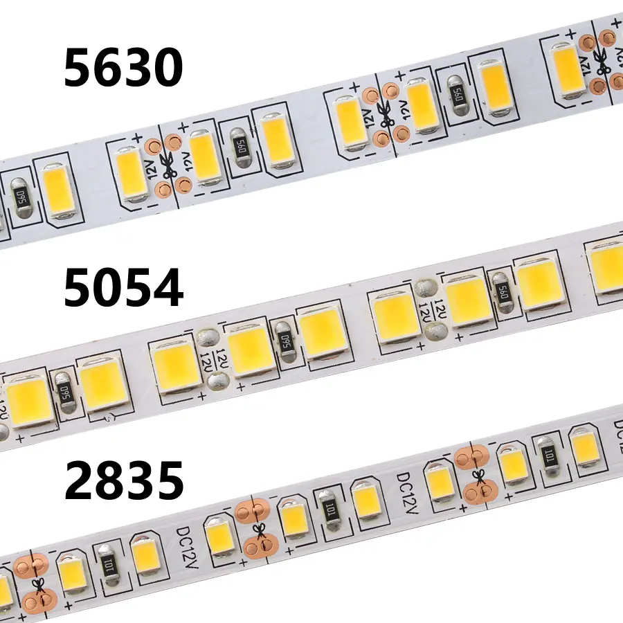 DC 12V Светодиодная лента светильник SMD 5730 белый теплый 6000K светодиодная 1 м 5