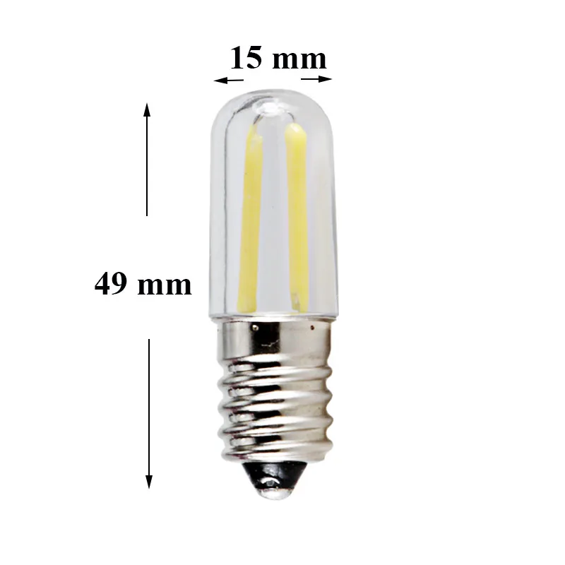 2X ampoule Светодиодная лампа накаливания E14 12V 24V 36V 43V AC DC bombilla 1W lampadine для холодильника