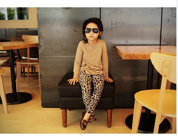 Леггинсы для девочек длинные штаны с принтом малышей леггинсы леопардовым