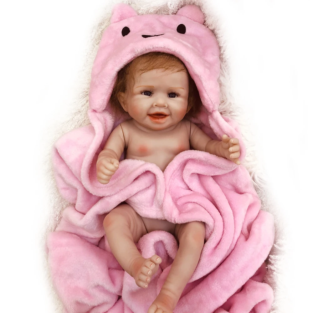 Кукла Reborn для девочек 50 см настоящая силиконовая кукла reborn Bebe живая с розовым