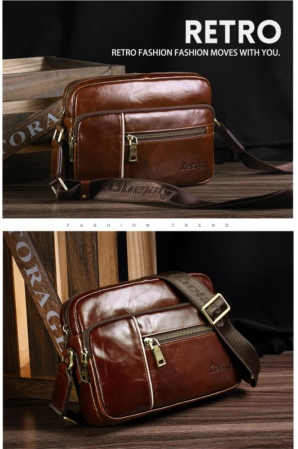 LIELANG мужская сумка на плечо, брендовая мужская сумка, винтажный стиль, повседневные мужские сумки-мессенджеры, рекламная сумка через плечо для мужчин