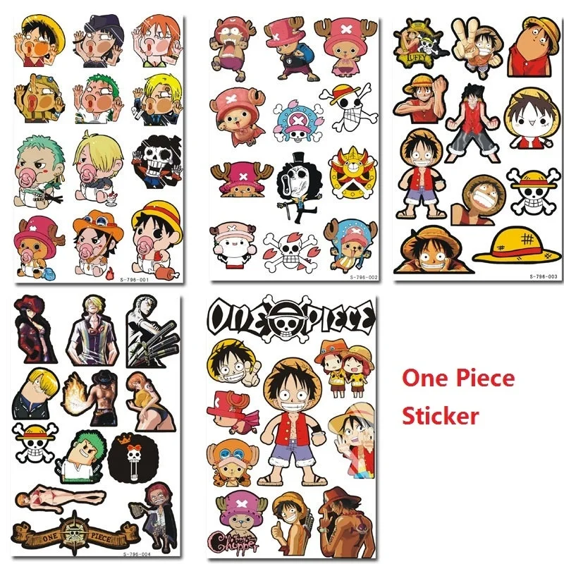 Одна штука Обезьяна D Луффи мультфильмы каракули ПВХ водонепроницаемый