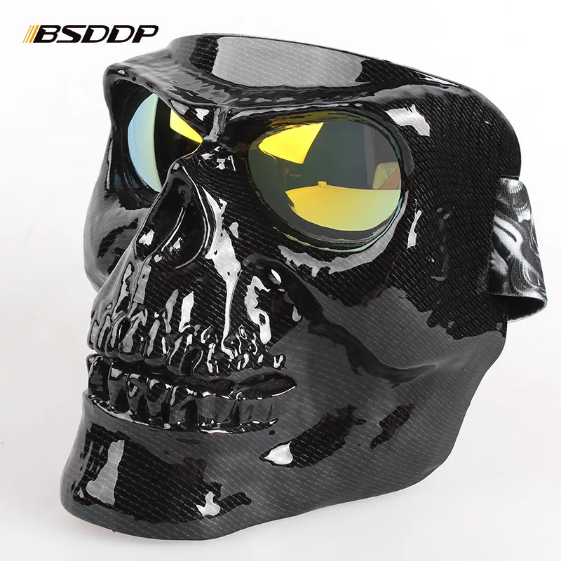 Мотоциклетные очки с черепом маска на шлем винтажная Съемная модульная