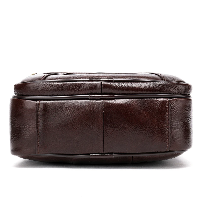 Portable Shoulder Messenger Women Men Bag Crossbody Genuine Leather Briefcase Office Business Work For Small Handbag Male Female