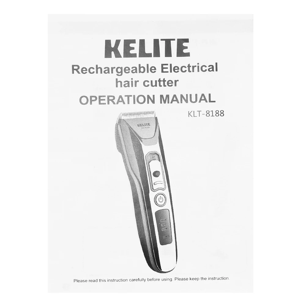 Kelite KLT 8188 перезаряжаемая электрическая машинка для стрижки волос триммер