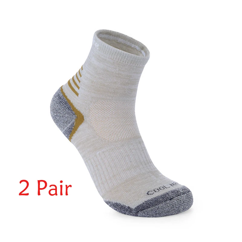 2 пара унисекс на открытом воздухе Coolmax быстросохнущие спортивные носки мужские