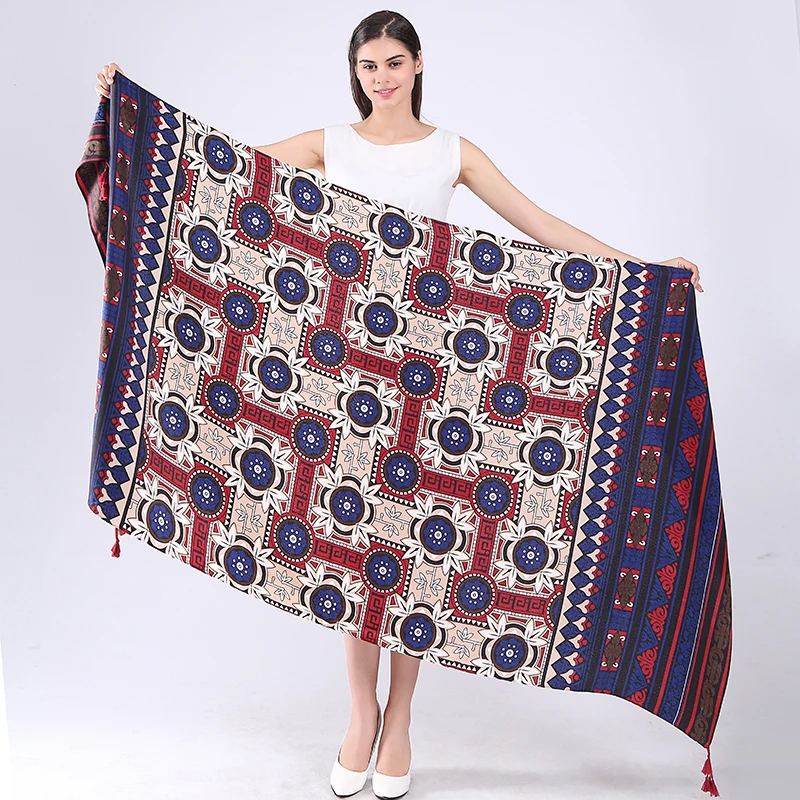 Женский шарф и шаль Marte &amp Young винтажный в этническом стиле длинная Пашмина с