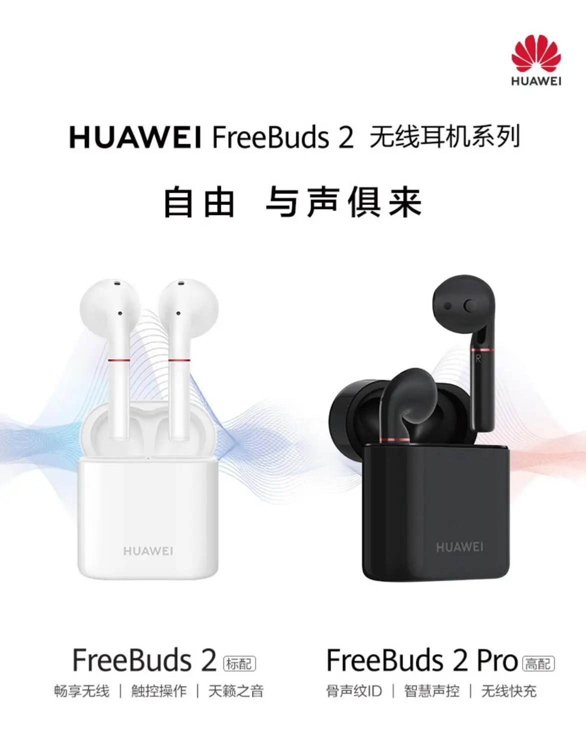 Huawei Freebuds 2 Pro Беспроводные Наушники Hi Fi водонепроницаемые IP54 управление касанием