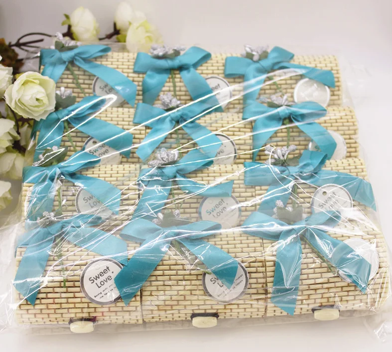 12 шт. в европейском стиле цилиндрическая форма бамбуковые Свадебные Сувениры