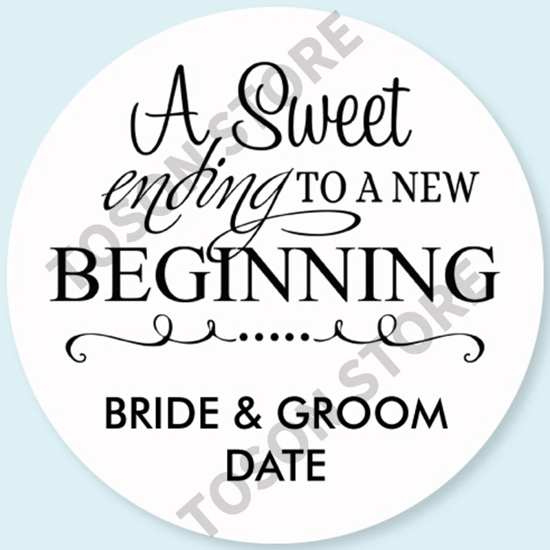 100, Silver laser Customized text logo, Wedding Stickers, Invitations Seals, Candy Favors Gift Boxes Labels, On White Adhesive
