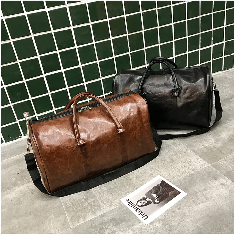 WOBAG Модная Портативная Женская дорожная сумка из искусственной кожи, Большая вместительная водонепроницаемая сумка для багажа на короткие расстояния, мужская спортивная сумка для фитнеса